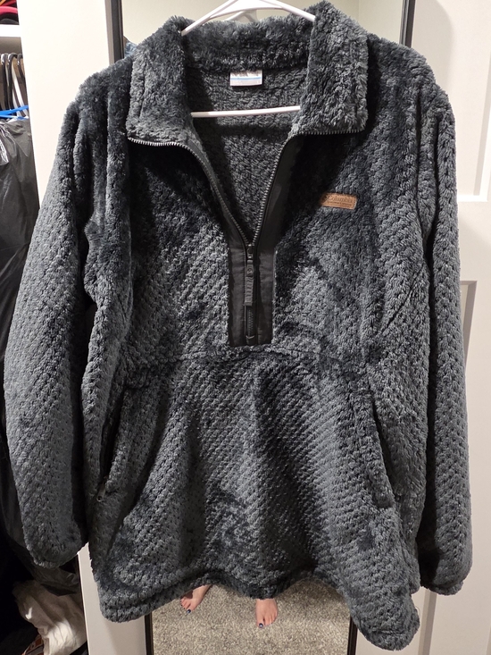Columbia Sportswear Company Jackets & Blazers - Cozy Half-Zip Sherpa Pullover Jacket - Charcoal